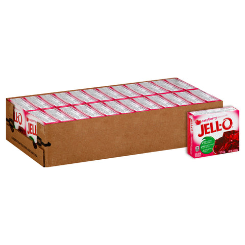 Jello Raspberry Gelatin, 3 Ounce -- 24 Case