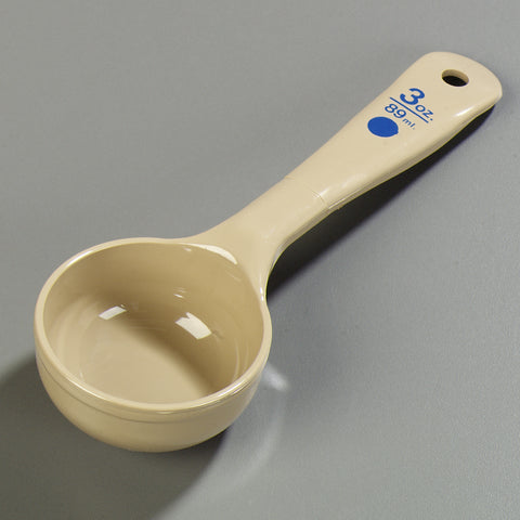Carlisle MEASURE MISER® SOLID SHORT HANDLE BEIGE 3 OZ