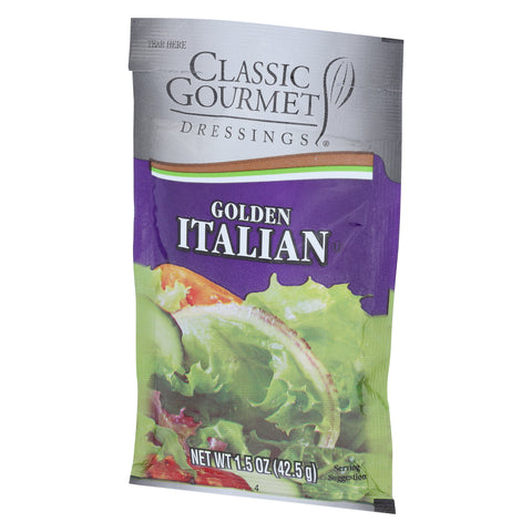 Classic Gourmet Fat Free Italian Gold Peach Dressing, 1.5 Ounce Pouch -- 60 per case.