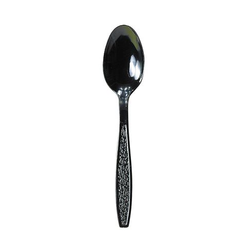 Solo Guildware Cutlery Black Bulk Heavy Weight Polystyrene Teaspoon, 6 1/8 inch -- 1000 per case.