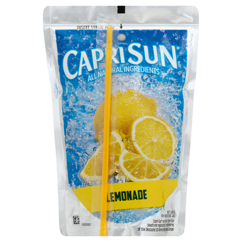 Capri Sun Lemonade Soft Juice Drink, 60 Fluid Ounce -- 4 per case.