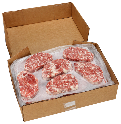 Advance Food Break Away Sirloin Beefsteak, 5 Ounce -- 39 per case.