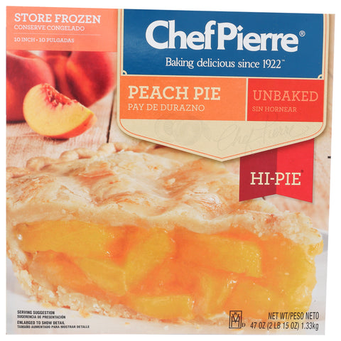 Pie Fruit Peach Hi Unbaked 10