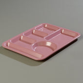 Carlisle TRAY SERVING LEFT-HAND HEAVY WEIGHT 6-COMPARTMENT ROSE GRANITE
