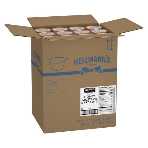 Hellmann's Classics Dip Cups Honey Mustard Dressing 1.5 oz-- 108 per case