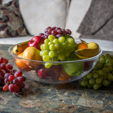 Carlisle BOWL ACRYLIC ROUND PEBBLED CLEAR 7 QT