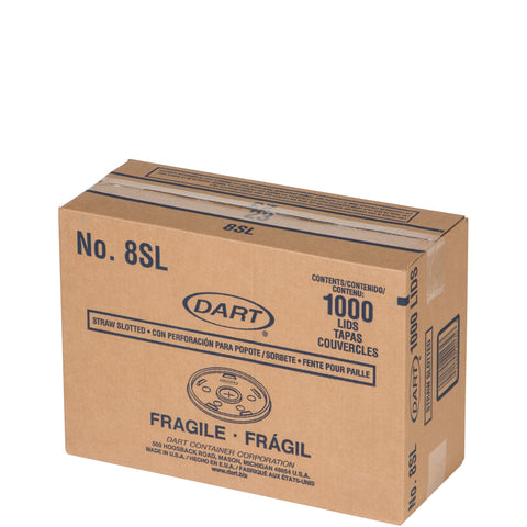 Lid Straw Slotted Translucent F/ Foam Cups & Containers