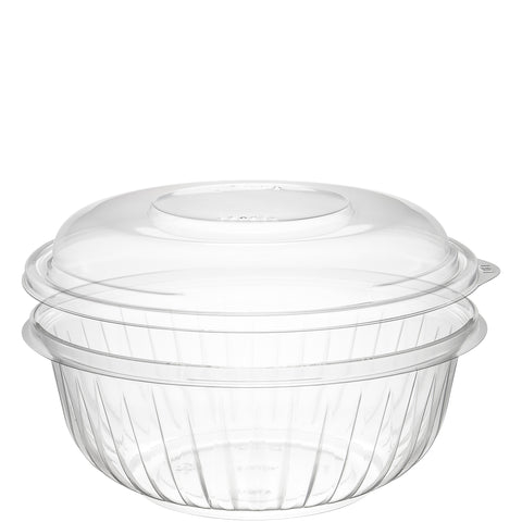 PresentaBowls® BOWL PLASTIC CLEAR COMBO W/ LID 32 OZ