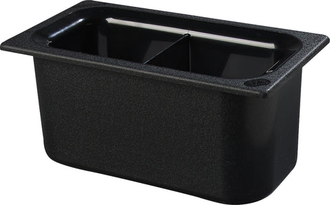 Coldmaster® PAN FOOD DIVIDED BLACK THIRD-SIZE 6