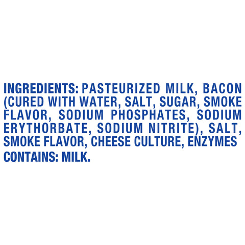 Kraft Slices Smoky Bacon Cheddar Cheese, 7.5 Ounce -- 10 per case.