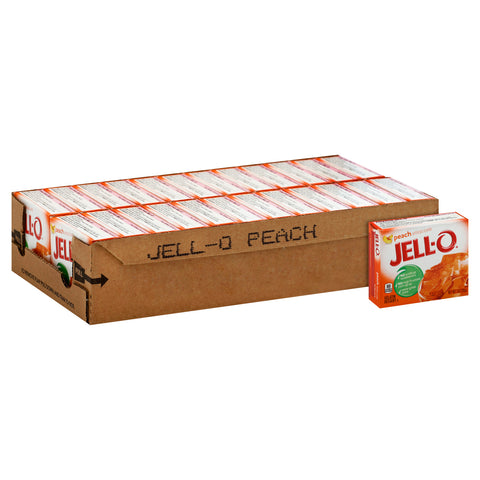 Jello Peach Gelatin, 3 Ounce -- 24 Case