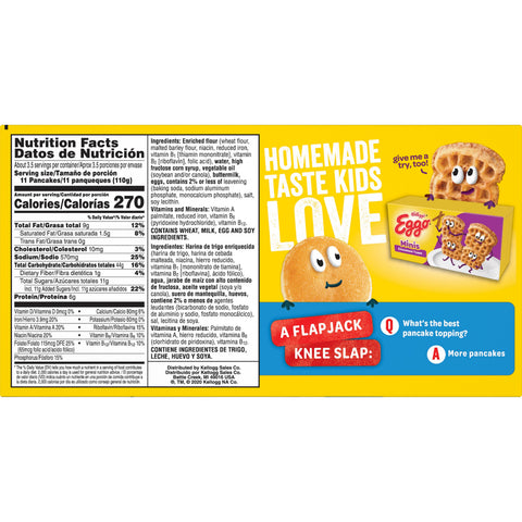 Kelloggs Eggo Mini Buttermilk Pancakes, 40 per pack -- 8 packs per case
