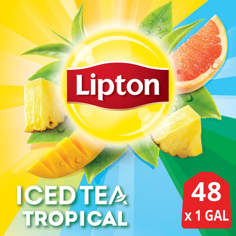 Lipton Tropical Unsweetened Iced Tea Bags, 1 gallon Pack of 24 -- 2 per case