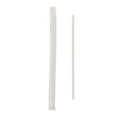 Solo® STRAW WRAPPED SLIM MILK WHITE 5.75