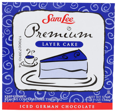 Sara Lee Frozen CAKE LAYER ICED GERMAN CHOCOLATE PREMIUM UN-CUT ROUND 9