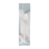 Solo® Regal™ CUTLERY KIT MEDIUM WEIGHT WHITE K-F-S NAPKIN 9X13 S&P PS