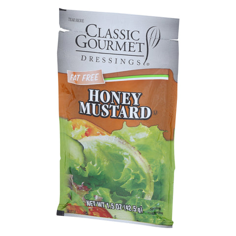 Classic Gourmet Fat Free Honey Mustard Dressing, 1.5 Ounce Pouch -- 60 per case.