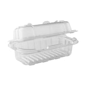 Container Plastic Hinged 6x3 Clear Crisp Food