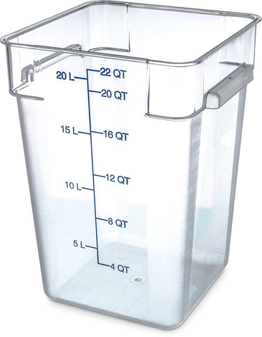 StorPlus™ CONTAINER FOOD STORAGE SQUARE PLASTIC CLEAR 22 QT
