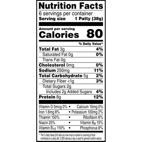 Morningstar Farms Breakfast Maple Flavored Sausage Patties, 8 Ounce -- 6 per case.