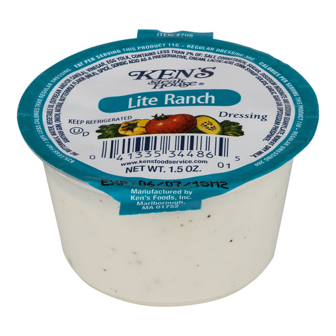 Ken's Foods DRESSING RANCH LITE ALL NATURAL SINGLE SERVE CUP REFRIGERATED