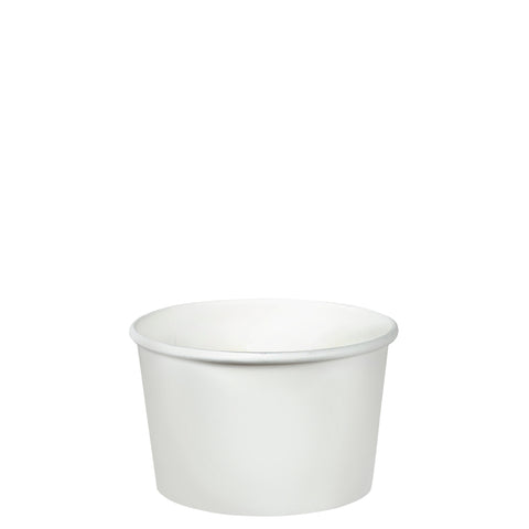 Solo White Double Sided Poly Paper Food Container, 2.4 inch -- 1000 per case