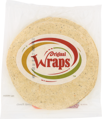 Tortilla Flour Herb Garlic Pressed 12