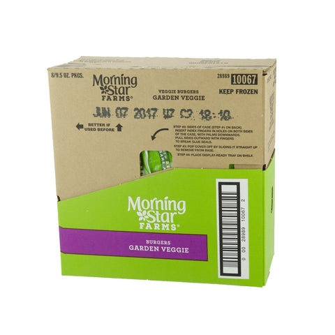 Morningstar Farms Garden Veggie Burgers, 9.5 Ounce -- 8 per case.