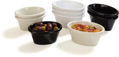 Carlisle RAMEKIN MELAMINE OVAL WHITE