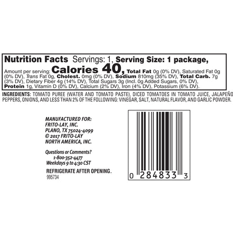 Tostitos Medium Chunky Salsa Dip, 3.8 Ounce -- 30 per case
