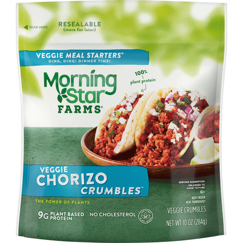 Morningstar Farms Meal Solutions Veggie Chorizo, 10 Ounce -- 6 per case.