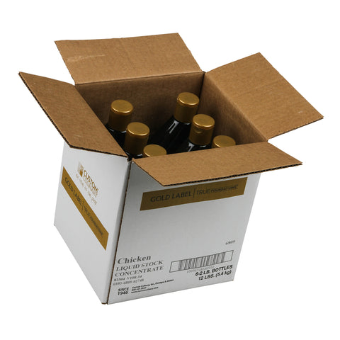 Custom Culinary® Chicken Liquid Stock Concentrate 6 x 2 lb. Bottles