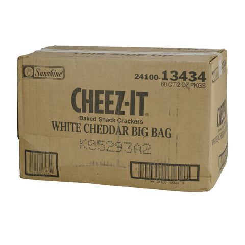 Cheez-It White Cheddar Baked Snack Crackers - 2 oz. bag, 60 per case