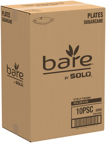 SOLO Cup Company Bare Eco-Forward Plate, 10 inch dia, Ivory, 125/Pack