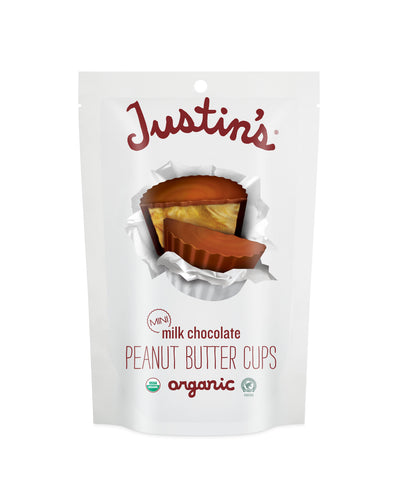 Justins Organic Mini Milk Chocolate Peanut Butter Cup, 4.7 Ounce -- 6 per case