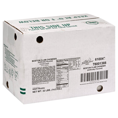 Chef Francisco Boston Clam Chowder Soup, 8 Pound -- 4 per case