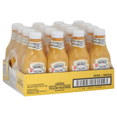 Heinz Classic Yellow Mustard, 12.75 Ounce -- 16 per case.