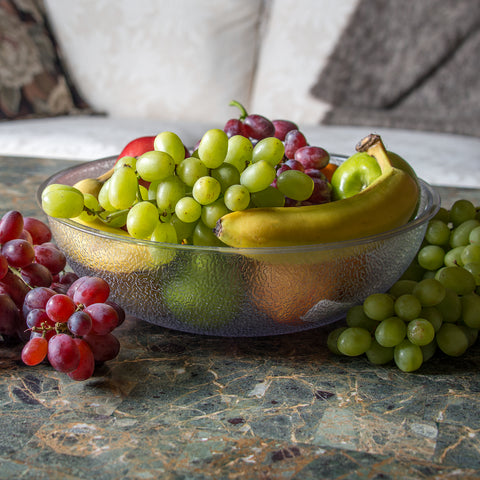 Carlisle BOWL ROUND PEBBLED POLYCARBONATE CLEAR 5.5 QT