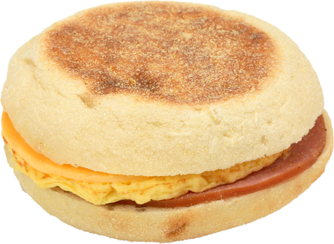 Jimmy Dean Egg and Cheese, Ham Muffin Sandwich, 4.2 Ounce -- 12 per case.