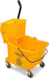 Mop Bucket W/ Side Press Wringer Yellow 35 Qt