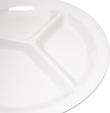 Carlisle PLATE DURUS® NARROW RIM 3-COMPARTMENT BEIGE 10-7/16