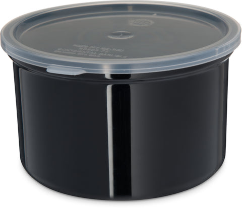 Carlisle CROCK CLASSIC™ W/ LID BLACK 1.5 QT