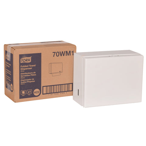 Tork White Singlefold Hand Towel Dispenser, 11.75 x 5.75 x 9.25 inch