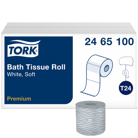 Tork White 2 Ply Premium Soft Bath Tissue Roll, 4 inch x 125 feet