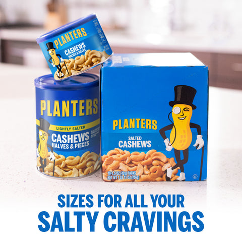 Planters Halves and Pieces Cashew Nut, 8 Ounce -- 12 per case.
