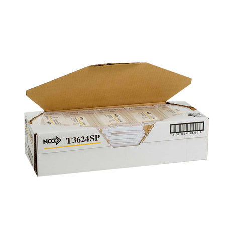 National Checking Company Guest Check Paper - 1 Part Tan, 15 Line, 3.5 x 6.75 inch -- 5000 per case.