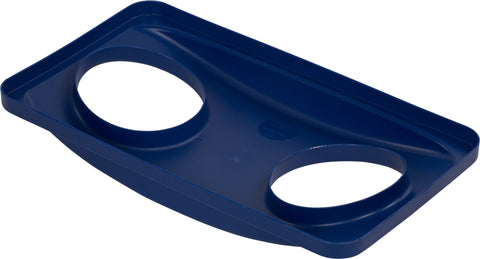 Carlisle LID TRIMLINE™ RECTANGLE RECYCLE W/ BOTTLE & CAN RECEPTACLE BLUE 15 & 23 GAL