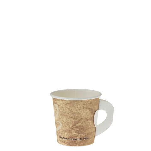Solo Mistique® CUP PAPER HOT W/ HANDLE SINGLE POLY 4 OZ