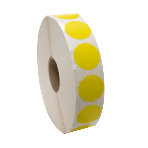 National Checking LABEL CIRCLE PERMAMENT YELLOW 3/4