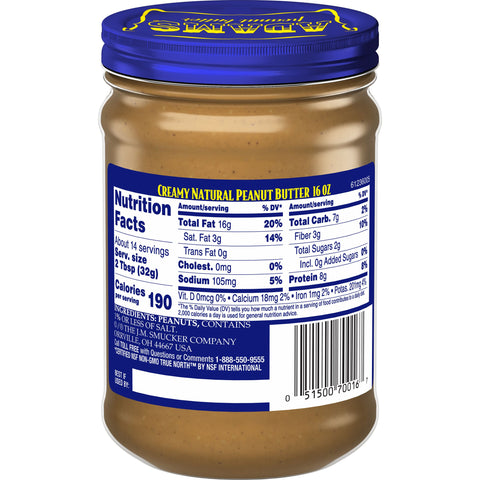 Adams PEANUT BUTTER CREAMY NATURAL
